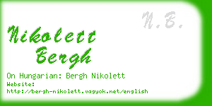 nikolett bergh business card